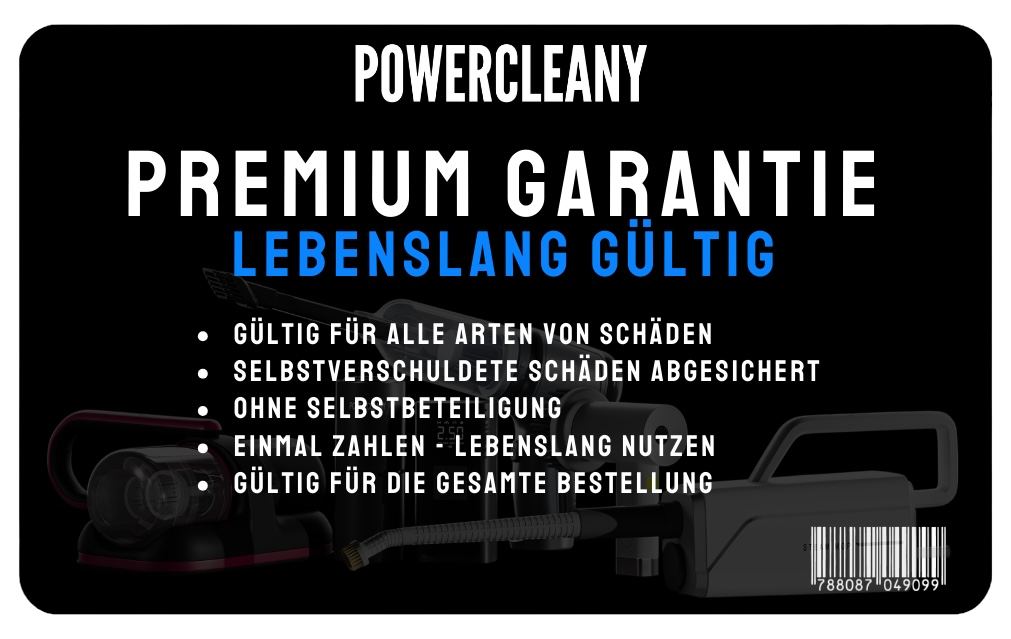 PREMIUM GARANTIE - LEBENSLANG GÜLTIG